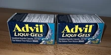 (2)  Advil Liqui-Gels Pain Reliever & Fever 200mg 160 Caps  EXP 03/2026