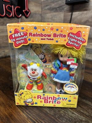 2003 Rainbow Brite And Twink Doll With DVD Light Up Sprite Hallmark Toy NEW