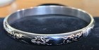 Sterling 925: Vintage; Estate Sterling Silver Siam Bangle Womens Bracelet 14.07g — photo 6