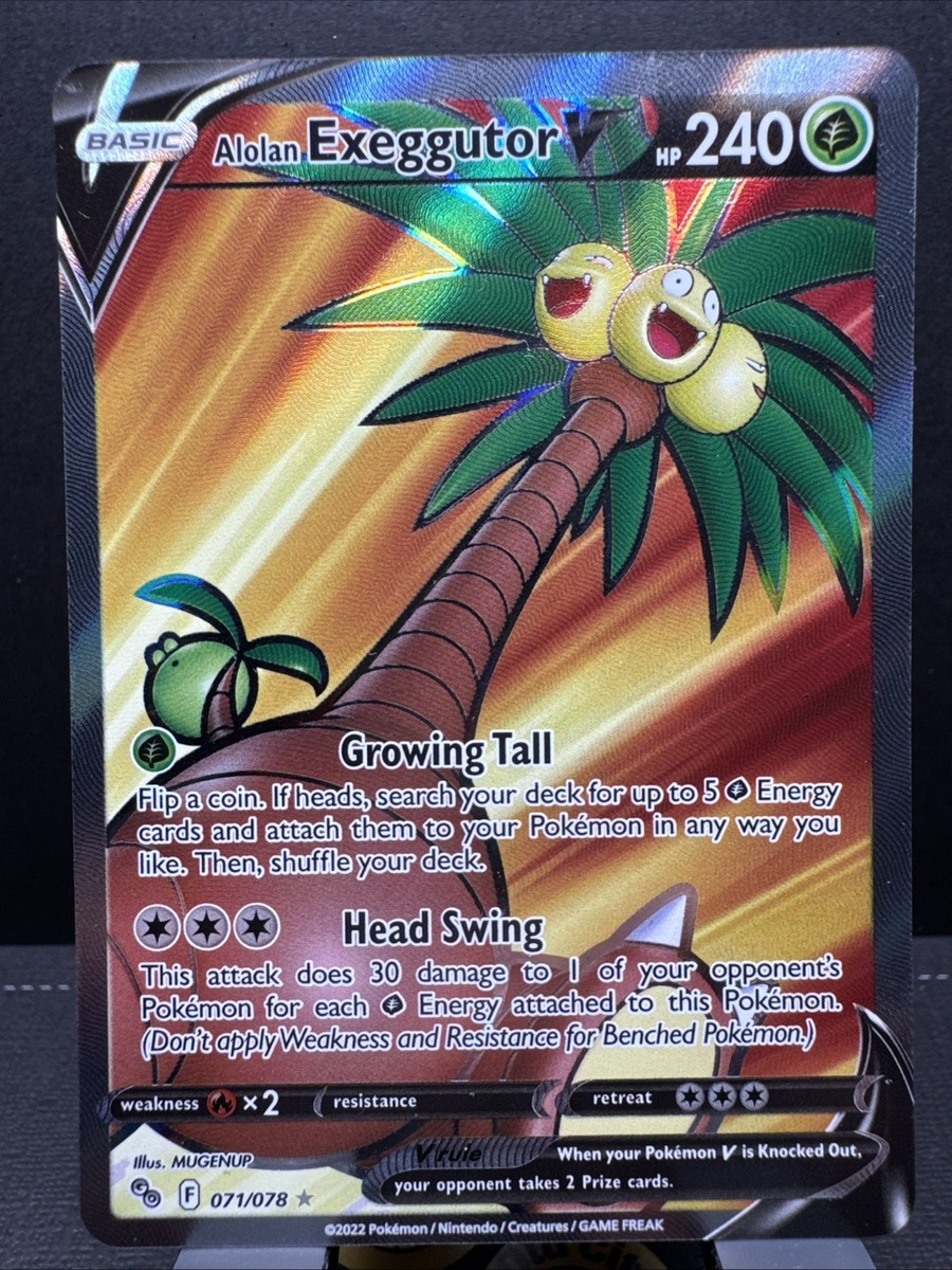 Alolan Exeggutor V (Full Art) - 071/078 - Ultra Rare Pokemon Go English |  eBay
