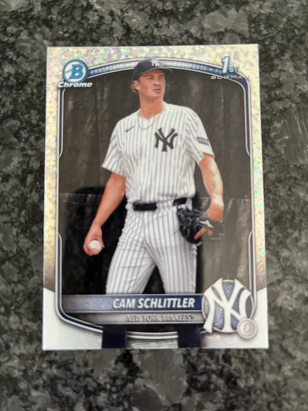 2025 1st Bowman Chrome Cam Schlittler Mini Diamond Parallel New York Yankees