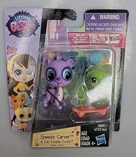 NIP Littlest Pet Shop LPS Speedy Carver & Fast Freddie Torini #3808 #3809
