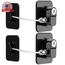 Fridge Lock, 2PCS Upgraded Refrigerator Lock for Freezer, Cabinets and Drawers,