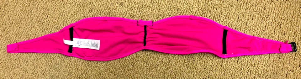Traje de baño Forever 21 rosa sin tirantes bandeau bikini talla L botón delantero Foto 3 de 4