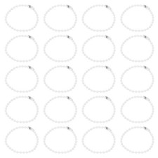 30Pcs 5 Inch Ball Bead Chain, Metal Ball Chain for Keychain,White
