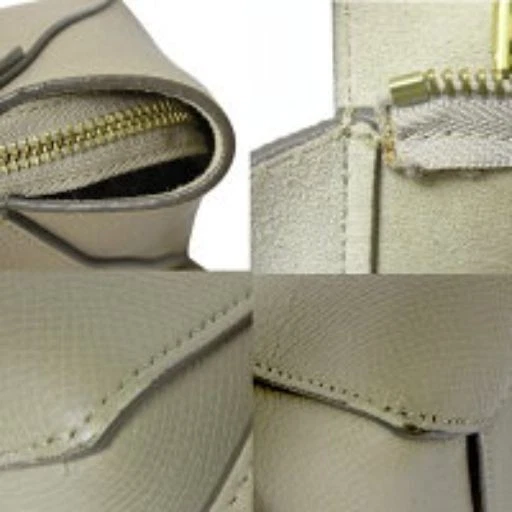 CELINE Borsa da Cintura Nano 2WAY Borsa a Tracolla Beige Pelle di Vitello Grana