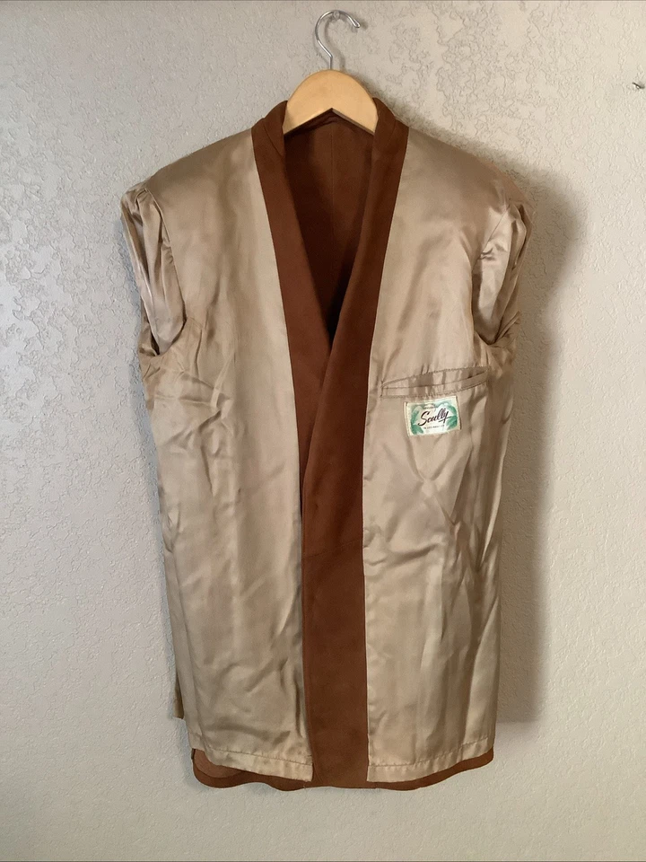 VTG Scully Men’s Genuine Suede Leather Blazer 38 Brown Sport Coat Western - Image 3 of 4