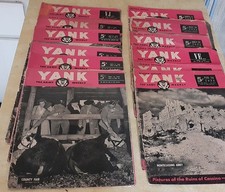 12 Vintage Army Magazines YANK the Army Weekly 1945