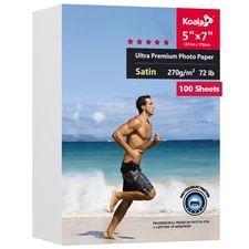 Koala Ultra Premium Photo Paper 5X7 In Satin Photo Printer Paper for Inkjet P...