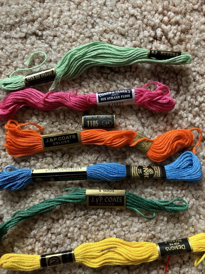Vintage Lot Of 250 Plus Embroidery Floss Lot. Star,DES, Clarks,JP Coats & More - Image 2 of 4