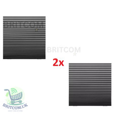 2x IKEA Blackout Pleated Blinds  100x190cm – No Drill Dark Grey Easy Fit UK