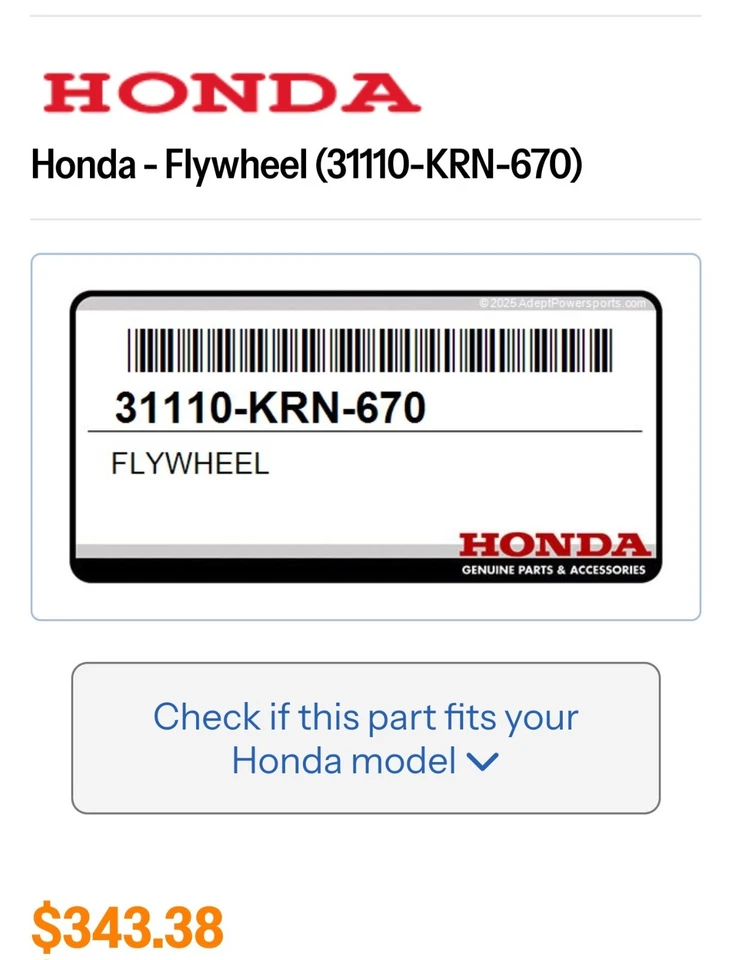 2004 2004-2009 Honda CRF250R Flywheel Alternator Generator Ignition Flywheel OEM - Image 4 of 4