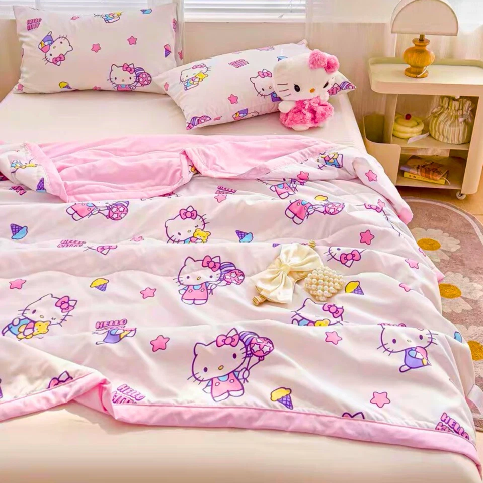 Sanrio Hello Kitty Queen Quilted Comforter Lightweight Authentic Cotton Bedding - Image 4 of 4