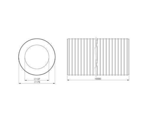 Tubo de ventilación conducto de aire manguera acústica flexible aislado de aluminio - Imagen 4 de 5