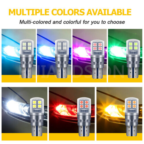 Ruiandsion T10 LED Voiture Indicateur Ampoule W5W Voiture Lumière Intérieure 12V - Foto 7 di 14