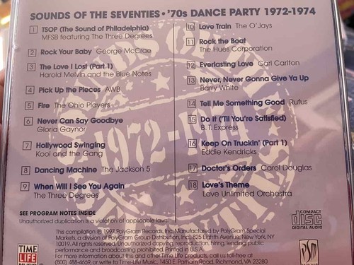 70s Dance Party Time Life 6 CD Box Set Rock Seventies Sounds Pop OOP Rare - Picture 12 of 14