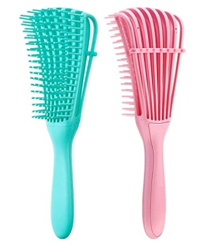 Paquete de 2 peines desenredados rush cabello afroamericano texturizado 3a -4c rizado ondulado rizado - Imagen 13 de 13