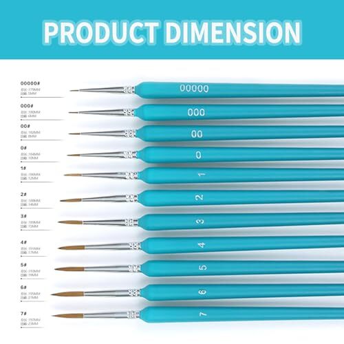 9 pcs Miniature Paint Brush Set, Ultra Fine Art Painting Brush Miniature - Picture 6 of 6