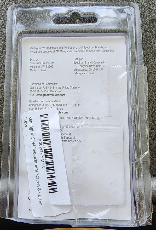 Pantalla y cortadores de repuesto Remington SP-94 MicroScreen 3 TCT nuevo paquete abierto  Foto 2 de 4