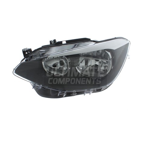 Left Passenger Side Halogen Headlight Assembly For BMW 5 Series F10 Saloon (2010-2013) – Black Inner