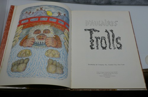 D'AULAIRES' TROLLS, HC, DJ ILLUSTRATED BOOK, SIGNED 1972 1ST ED, INGRI & EDGAR - Picture 5 of 9