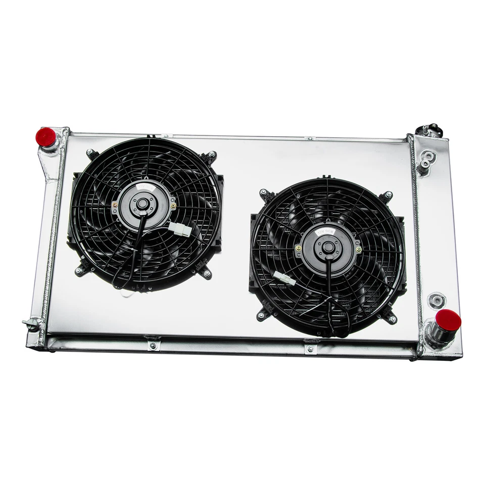 CU369 4 Row Radiator+Shroud Fan For 1967-72 Chevy C10 C20 C30 K10 K20 Pickup Foto 4 de 4
