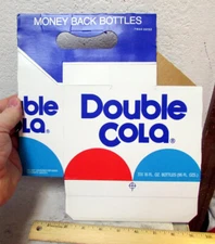 1980s Double Cola Soda bottle six pack container / carton, NEW old stock