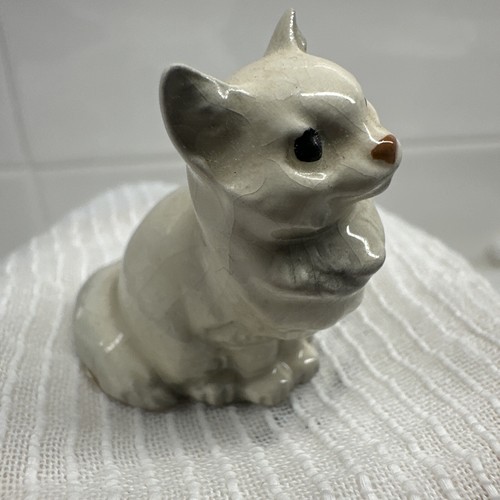 Hagen Renaker miniatura gatto persiano bianco ceramica statuina mini casa delle bambole LEGGI - Foto 10 di 13