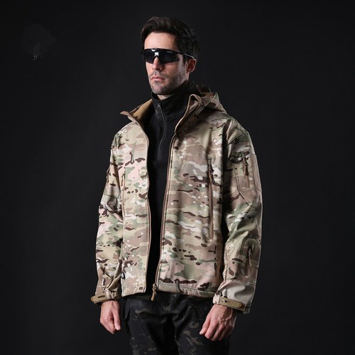 Waterproof Mens Tactical Jacket Soft Shell Coat Army Military Jacket Windbreaker - Picture 11 of 58