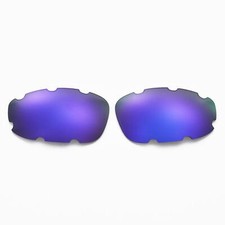 Walleva Polarized Purple Replacement Vented Lenses For Oakley Split Jacket