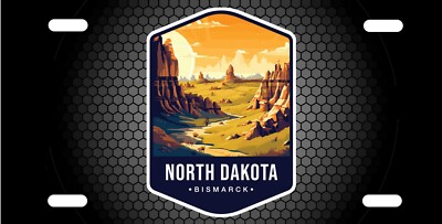 North Dakota License Plate Tags Personalized Add Text Name City Anything