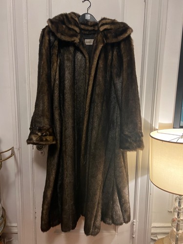Vintage Brown Faux Fur 3/4 Length Coat # MobWives #Mobwife Pamela McCoy - Picture 3 of 8