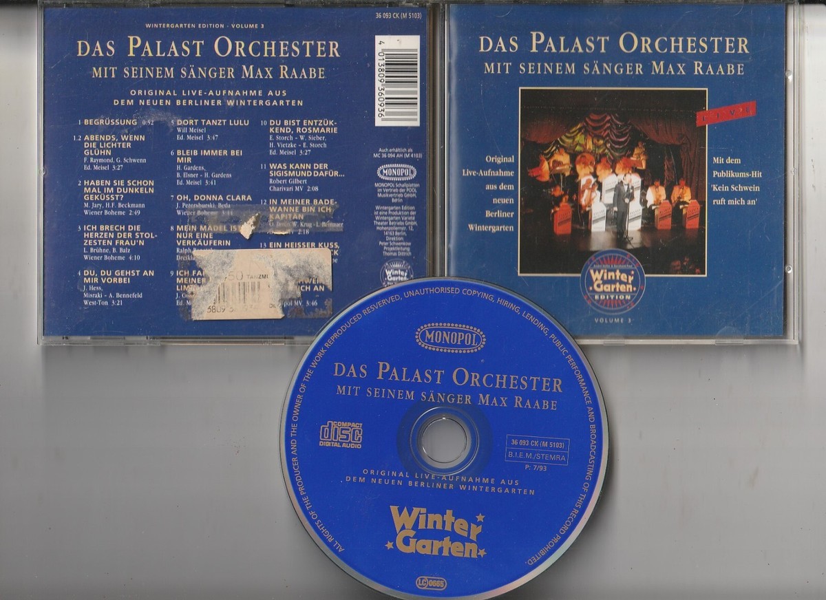 Max Raabe & Das Palast Orchester - Live CD (1996) | eBay