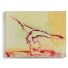 Hanumanasana Framed Canvas Stretched Ready to Hang 50x40 Home decor Gift.