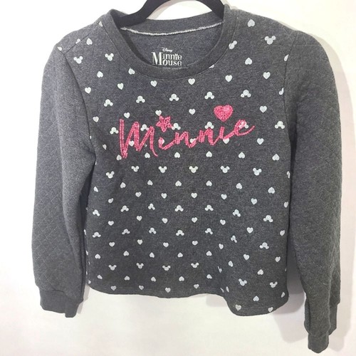 Disney Minnie Mouse Kids Girls Size XL Sweatshirt Top with Glitter