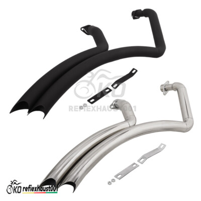 For Honda Shadow Aero 750 VT750C 2004-24 Whole Exhaust System Black Muffler Pipe