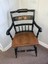 l. hitchcock stenciled black harvest inn solid maple arm chair