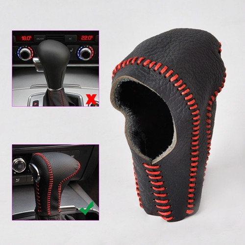 SP Genuine Leather Gear Shift Knob Cover AT for Audi Q7 Q5 A5 A4 A7 2009-2015 - Picture 3 of 10