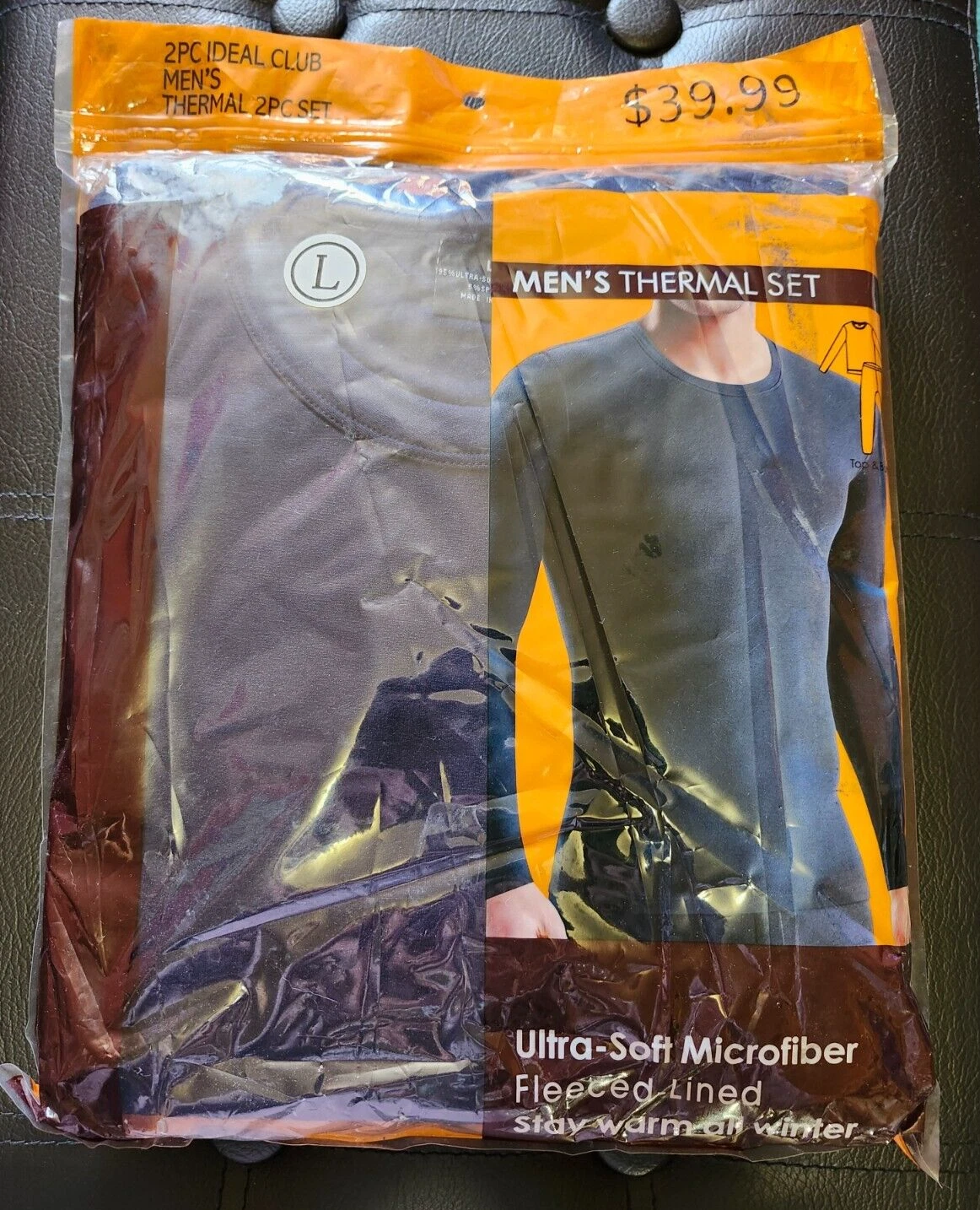 Men’s Ultra-Soft Microfiber Fleece-Lined Thermal Set Blue Size L
Opens in a new window or tab