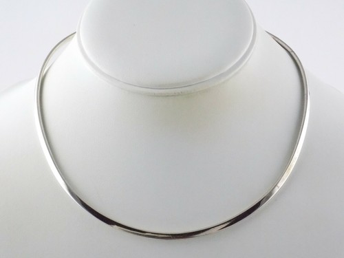 Sterling Silver Omega Choker Necklace 