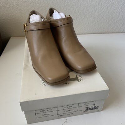 AJ Valencia Womens Shoes Brown Sz 6M Low Heel Buckle Ankle Boots, Store Display | eBay