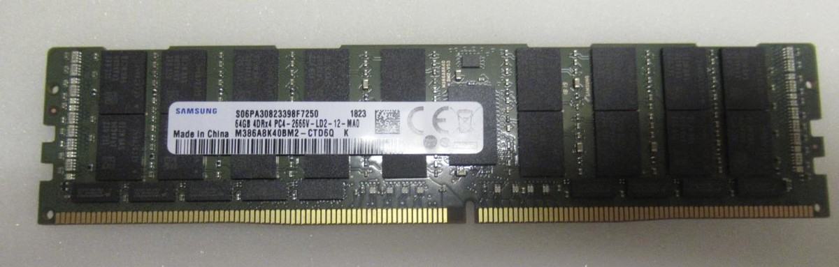 Samsung 64GB (1x64) 4DRx4 PC4-2666V DDR4 ECC Server RAM