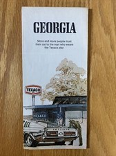 Texaco Map Georgia Atlanta Columbus Augusta Macon 1971 Gas Oil Advertising