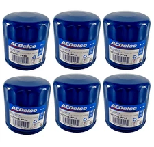 AC Delco OEM PF66 Engine Oil Filter | GM Part # 12735608 (Pack of 6)