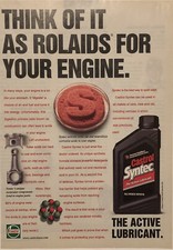 2000 Castrol Syntec Synthetic Motor Oil VTG 00s PRINT AD Rolaids For Your Engine