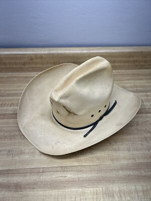 Chapeau Cowboy Resistol Castor 100X - Taille 7 1/8, Argenté - Occasion Rare