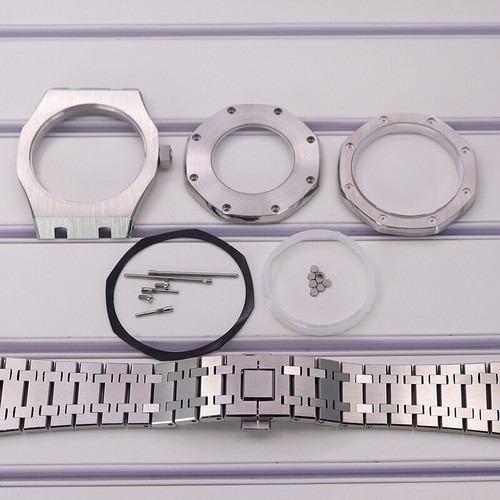 41mm Stainless steel Watch Case band Sapphire Glass For Seiko NH35 NH36 Movement - Picture 9 of 11