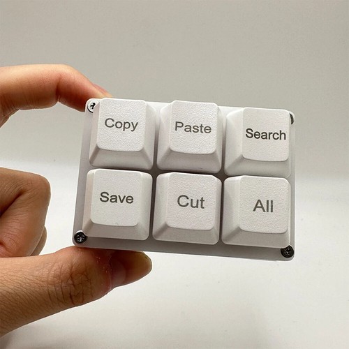 6Keys Copy Paste Search Save Cut Keyboard OSU Keypad Programmable Macro Keyboard - Picture 3 of 13