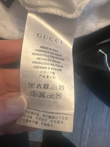 GUCCI Linen Short Sleeve T Shirt Women’s Small Embroidered - Picture 7 of 7