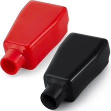 Battery Terminal Insulating Protector Boat Cars Battery Cable Covers Cap, 2pcs